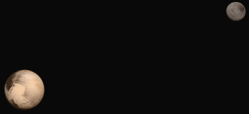 Два полнокадровых снимка Плутона и Харона Два полнокадровых снимка Плутона и Харона